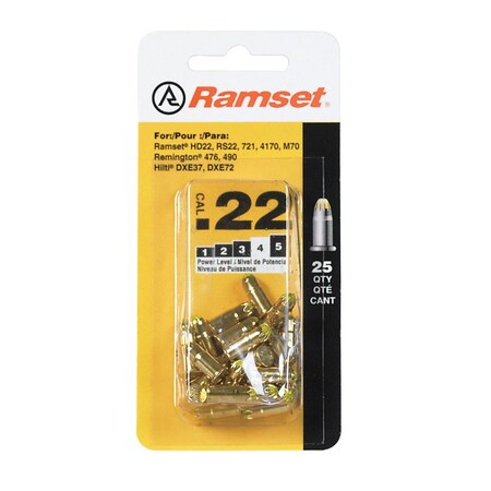 Ramset Load Powr X Hvy Ylo 25Pk 50077